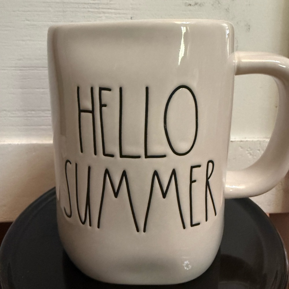 Rae Dunn White 'Hello Summer' Mug